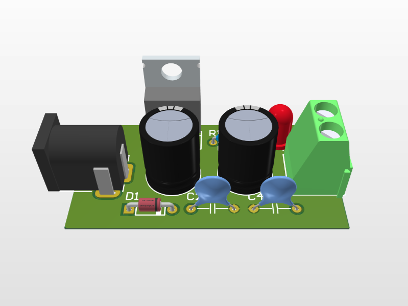 Thiết kế mạch chỉnh áp sử dụng IC 7805 với Altium Designer